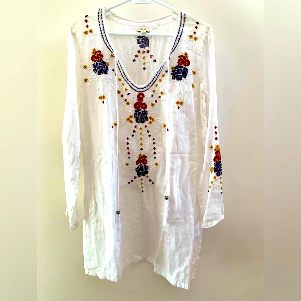 NWOT Kyla Seo Sheer White Beach Tunic
